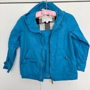 Burberry Unisex Kids packable Windbreaker Packable Size 5-6 Years Old ocean blue